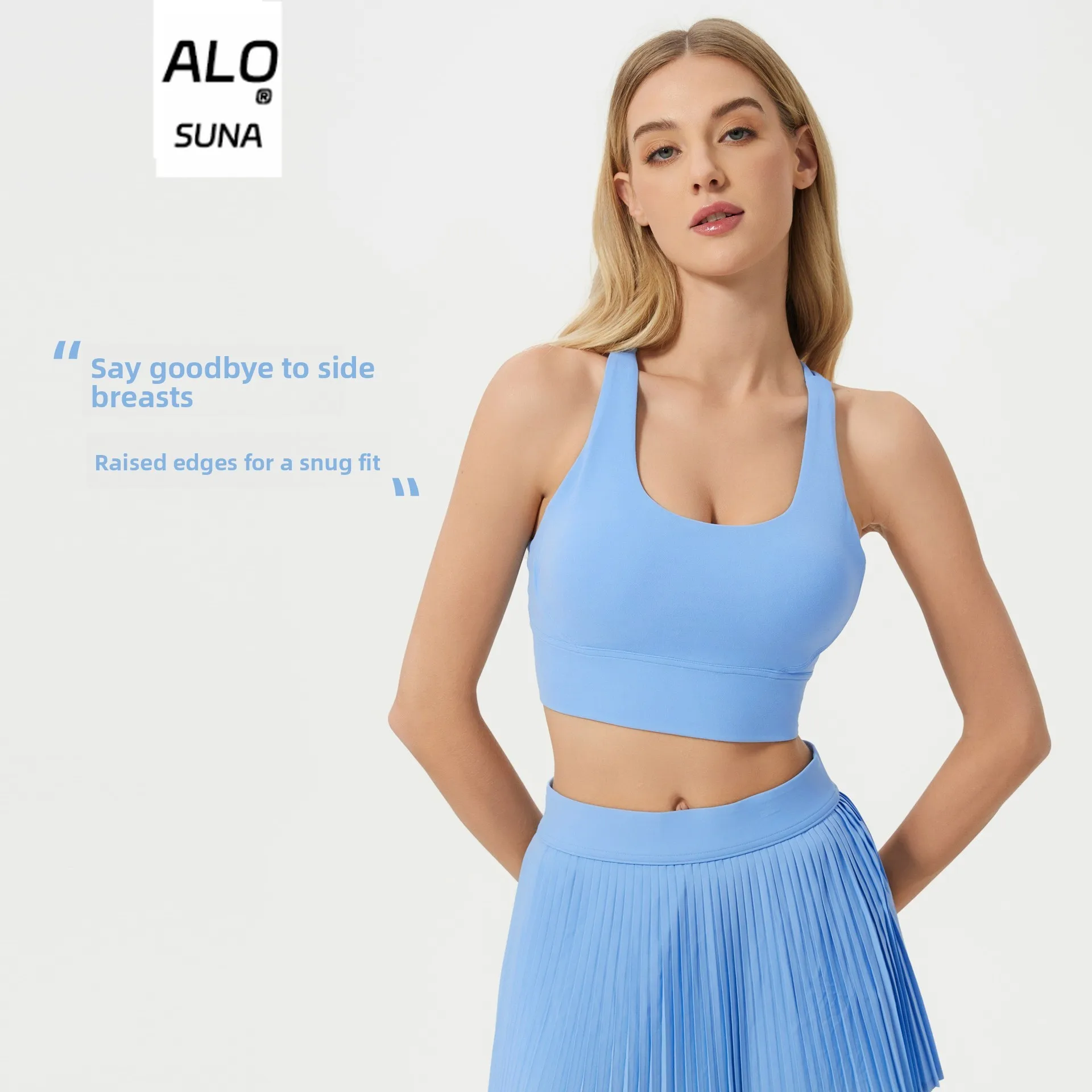 

Бюстгальтер для йоги Alo Suna с перекрестной спинкой, противоударное спортивное нижнее белье для бега и фитнеса, женское