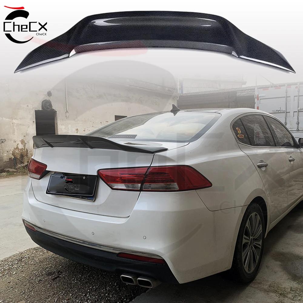 

Для Kia K4 2014-2017 гг. Высококачественный материал из стекловолокна, задний спойлер из углеродного волокна, отделка багажника, спойлер, пластина