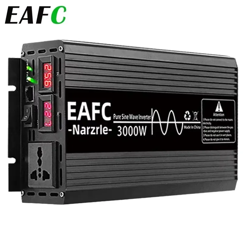 Auto-Wechselrichter, 12 V, 220 V, Leistung 2000 W/3000 W/4000 W, Konverter DC 12 V zu AC 220 V, tragbarer Konverter