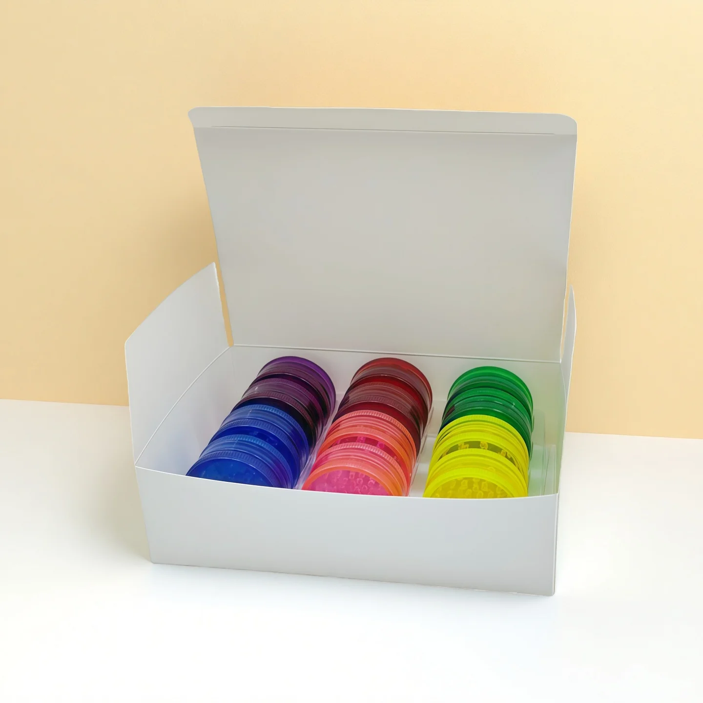 8 Colors Options | 12 Pack Plastic Grinders for Tobacco | Manual Plastic Grinder for tobacco |smoking accessories