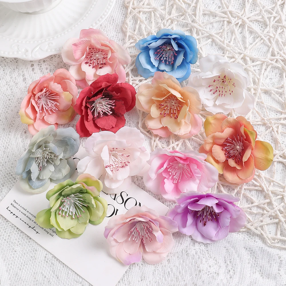 20/50Pcs 8cm Light Luxury Simulation Small Chrysanthemum Artificial Silk Flower Head Home Wedding Dress Decoration DIY Wreath