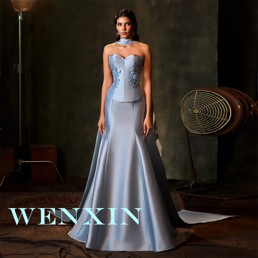

Customized Mermaid Satin Evening Dress Temperament Strapless Sleeveless Homecoming Dresses Fashion Special Occasion Gowns