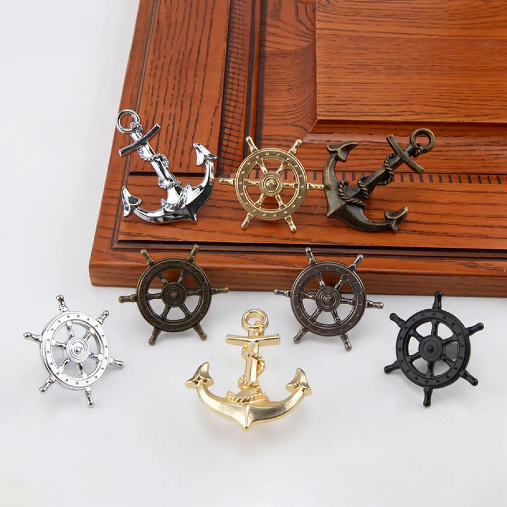 Creative Nautical Cabinet Knob Anchor Furniture Handle Zinc Alloy Drawer Pull For Caidilong Antique Decorative Hardware