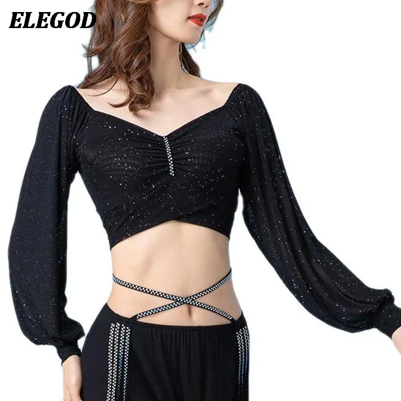 توب نسائي مربع الرقبة ، توبات رقص شرقي مثيرة ، بدلة تدريب ، أزياء أداء مسرحي للبالغين ، طراز فرنسي ، جديد