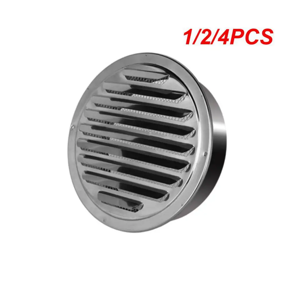 

1/2/4PCS Stainless Steel Exterior Wall Air Vent Grille Round Ducting Ventilation Grilles 70/80/100/120/150/160mm Home Office Air