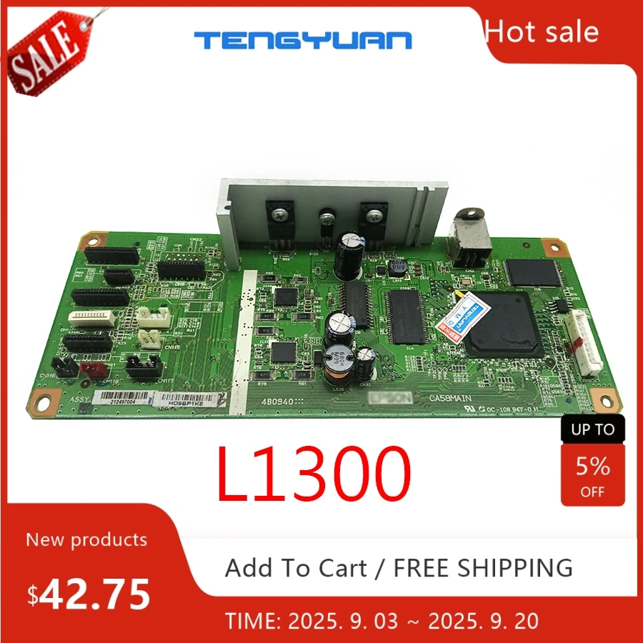 

2 шт. X PCA в сборе 2131853 2124970, материнская плата, плата форматирования, логическая материнская плата для Epson L1300 T1100 T1110 B1100 W1100 L1800, детали