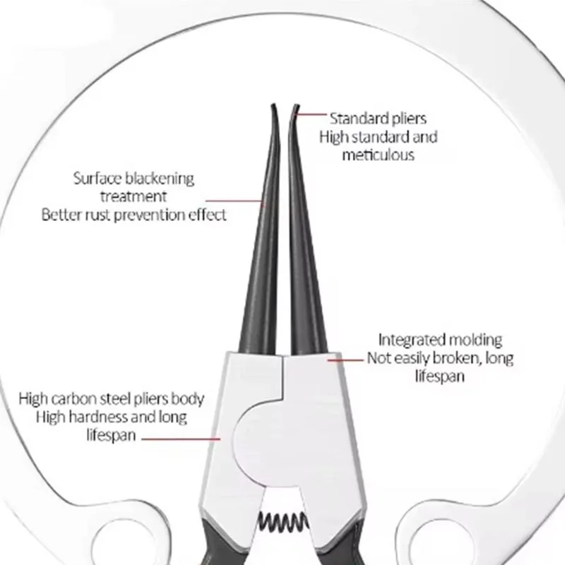 5-In Circlip Pliers,Needle nose Pliers，Retaining Ring Pliers，for Removing Installing Puller Locking Rings Shafts