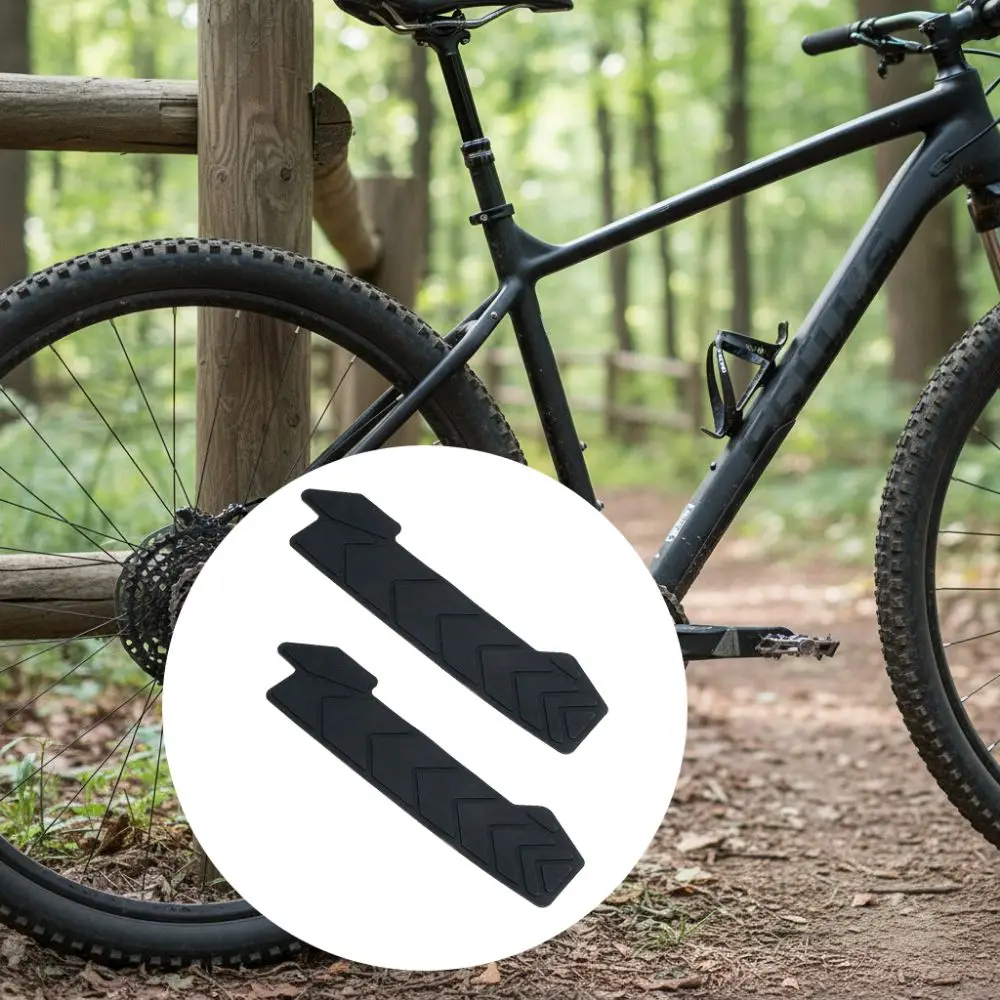 2 Pcs Plastic Bike Chainstay Protector Anti Knock Easy Installation Frame Guard Heavy-Duty Protection Chain Guards Pad
