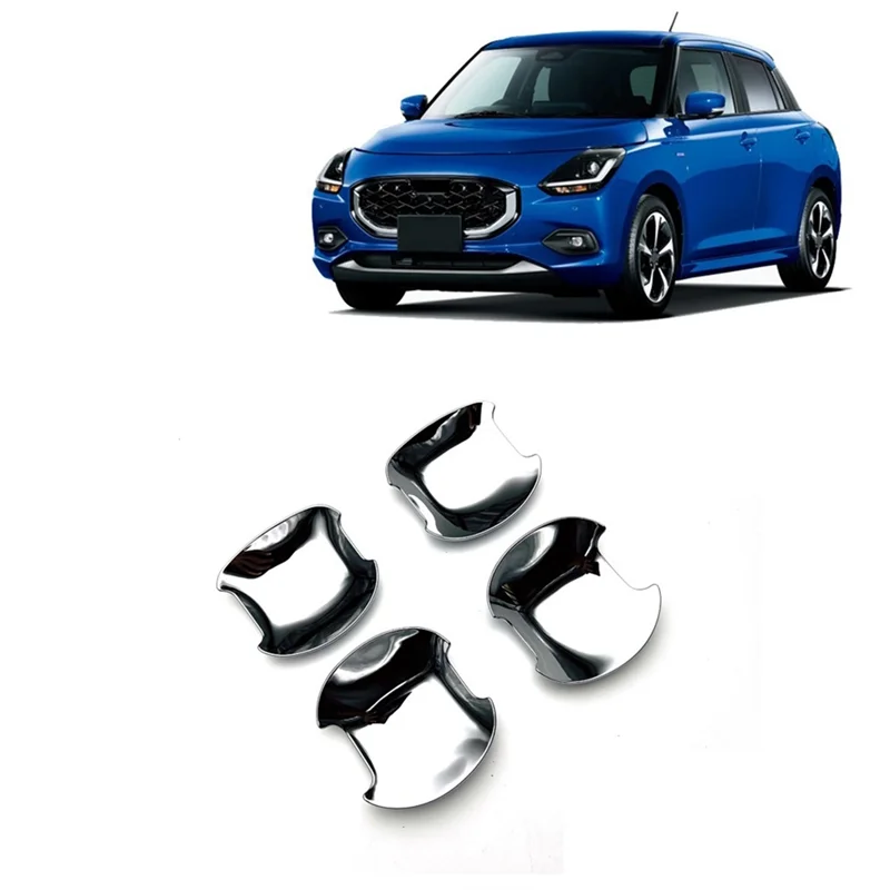 

Reliable-Car Door Handle Bowl Cover Trim Protective Cap Sticker For Suzuki Swift ZC ZD 2024 Accessories Chrome