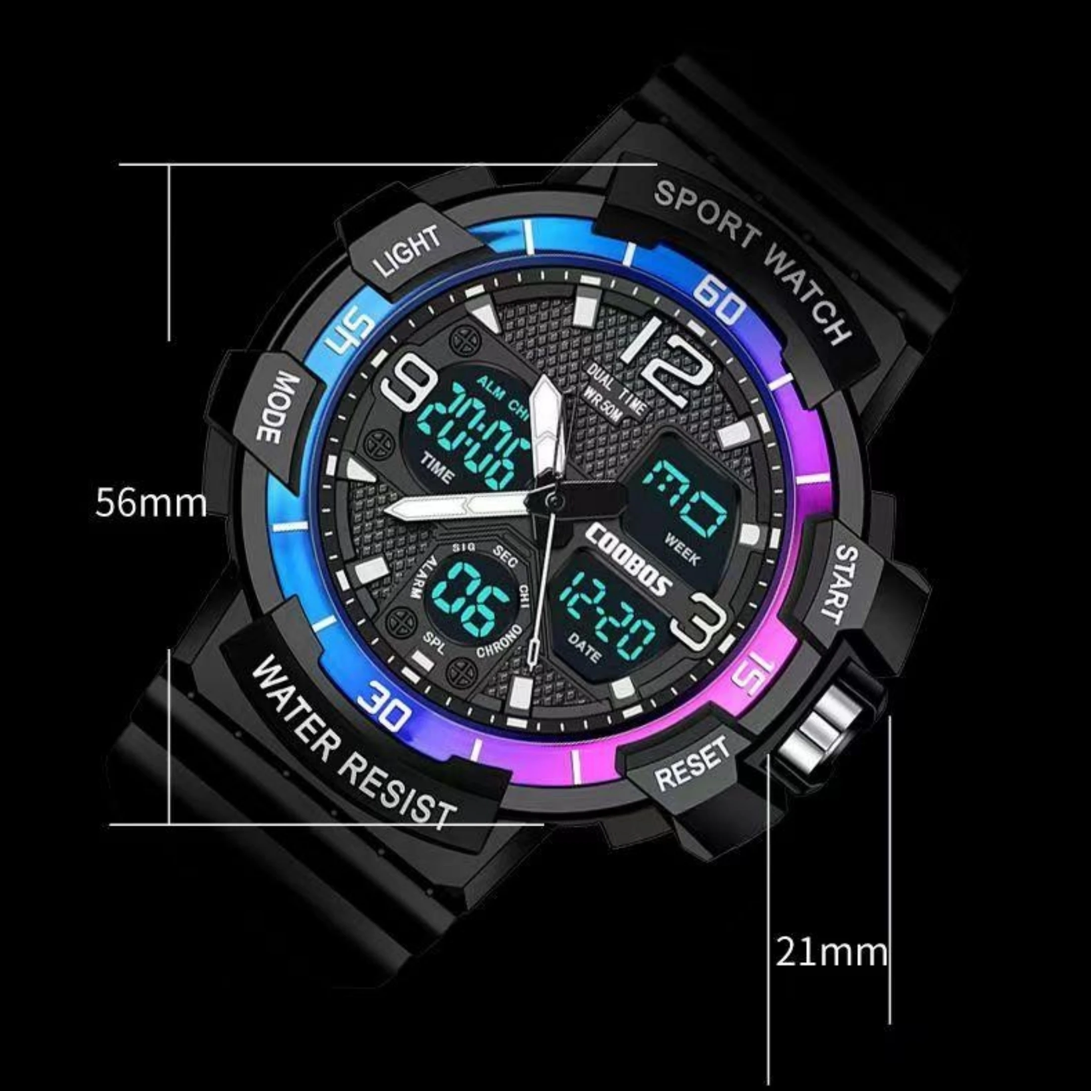 G Style Men Digital Watch Date Military Sports Watches Waterproof Electronic Wristwatch Mens Clock Orologio da uomo 739