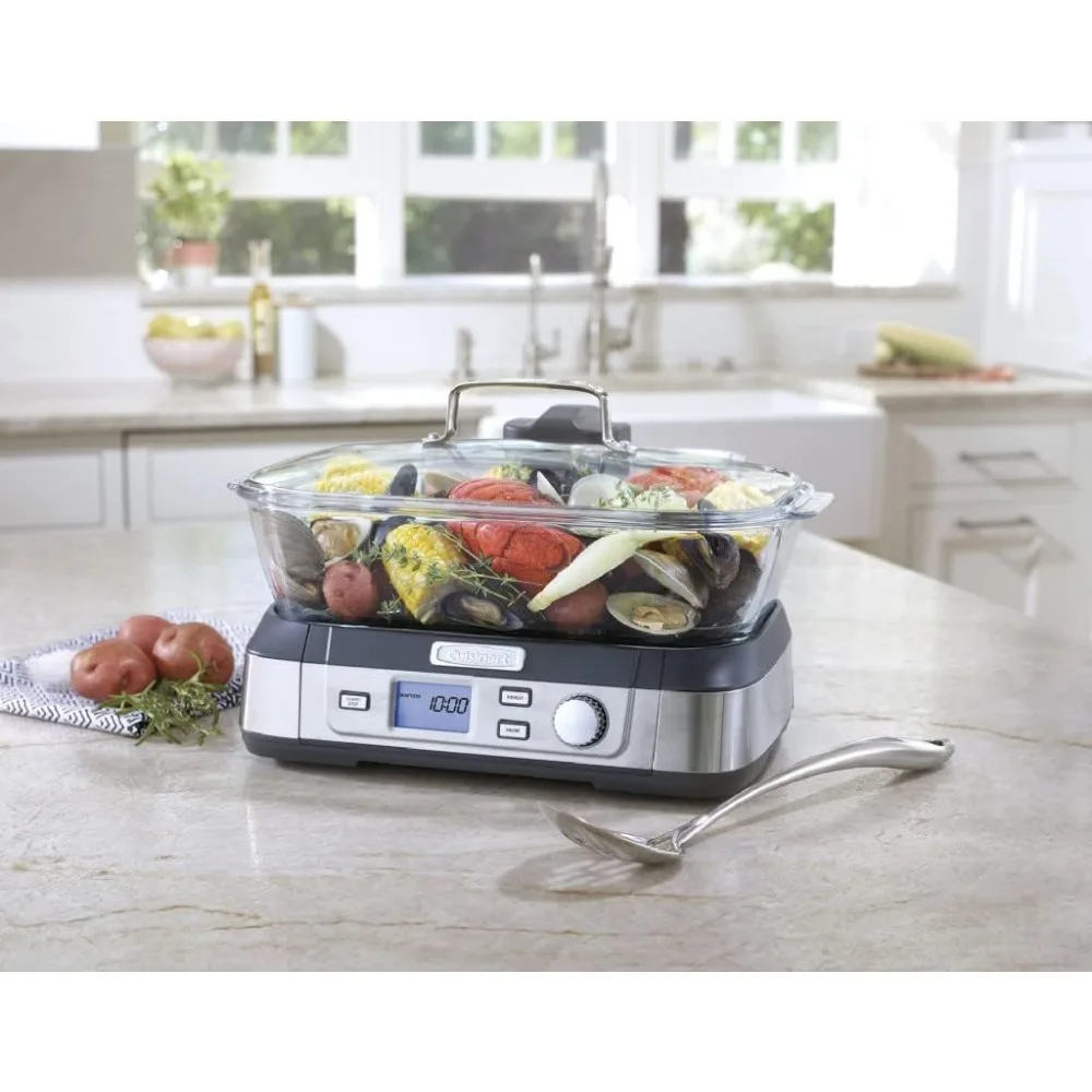 Cuisinart STM-1000 Cook Fresh Digital Glass Steamer, One Size, Stainless Steel