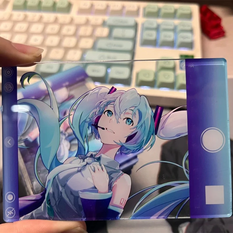 Instagram Transparent Acrylic Card Cartoo Clear Acrylic Charm Cartoon Anime Customized Photo professional design For Gifts