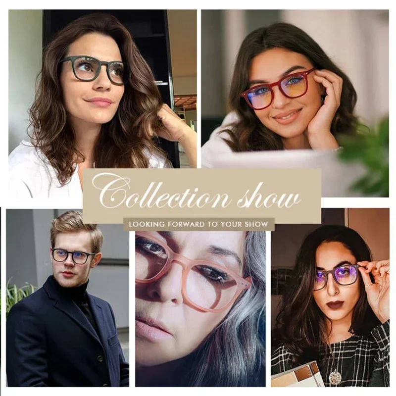 Meeshow Reading Glasses Women Blue Light Blocking Square Eyeglasses Retro Europe Stylish Presbyopia Classic Eyewear 1765