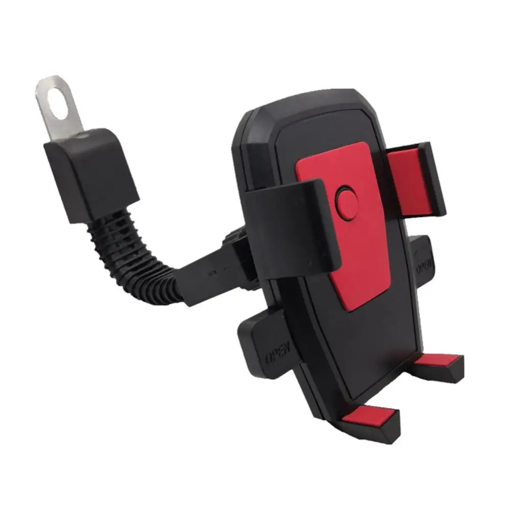 Support de téléphone pour rétroviseur de moto, support de téléphone pour scooter, rotation à 360 degrés, universel et résistant