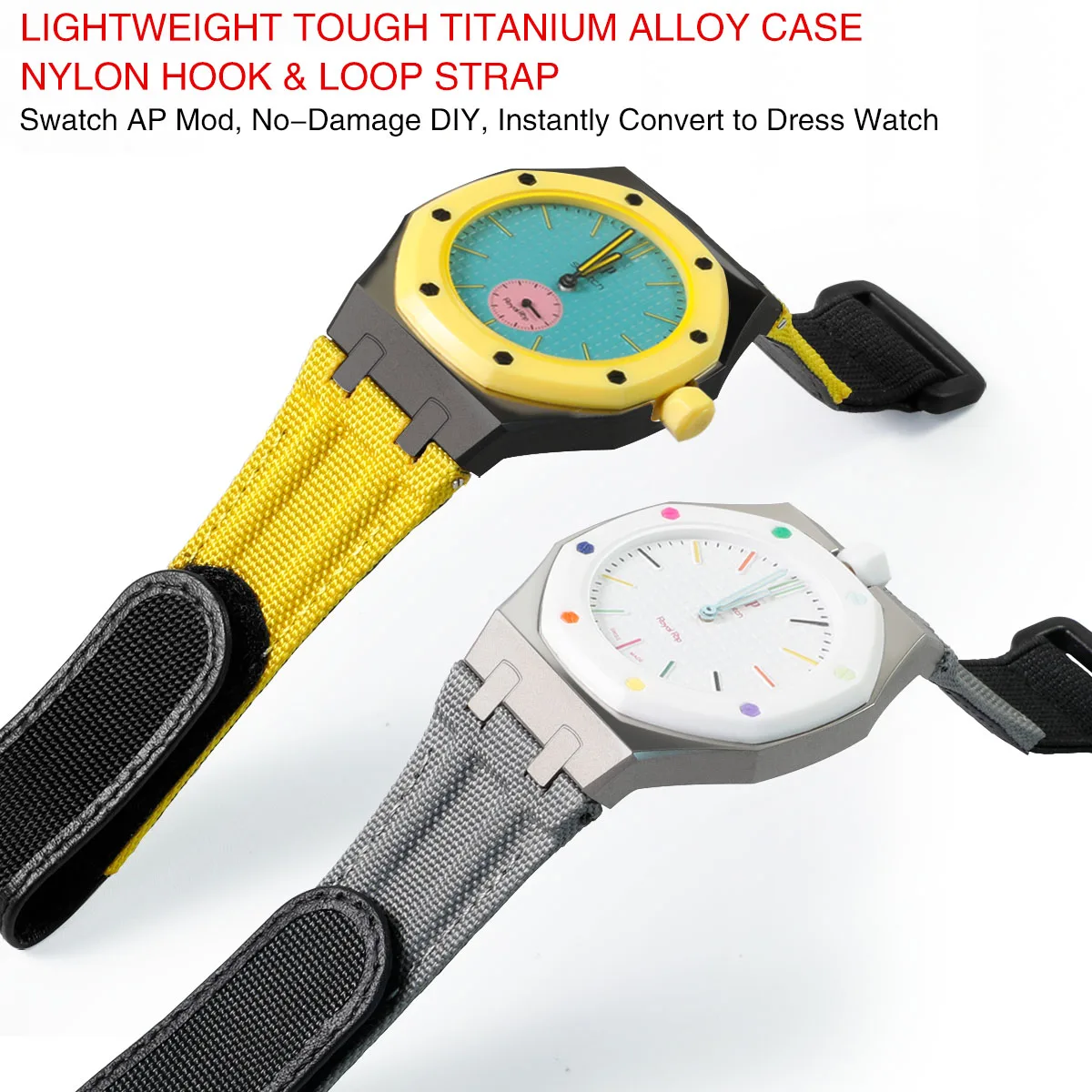 Suitable for Swatch Titanium Case Nylon Strap Watch Modification Accessories.