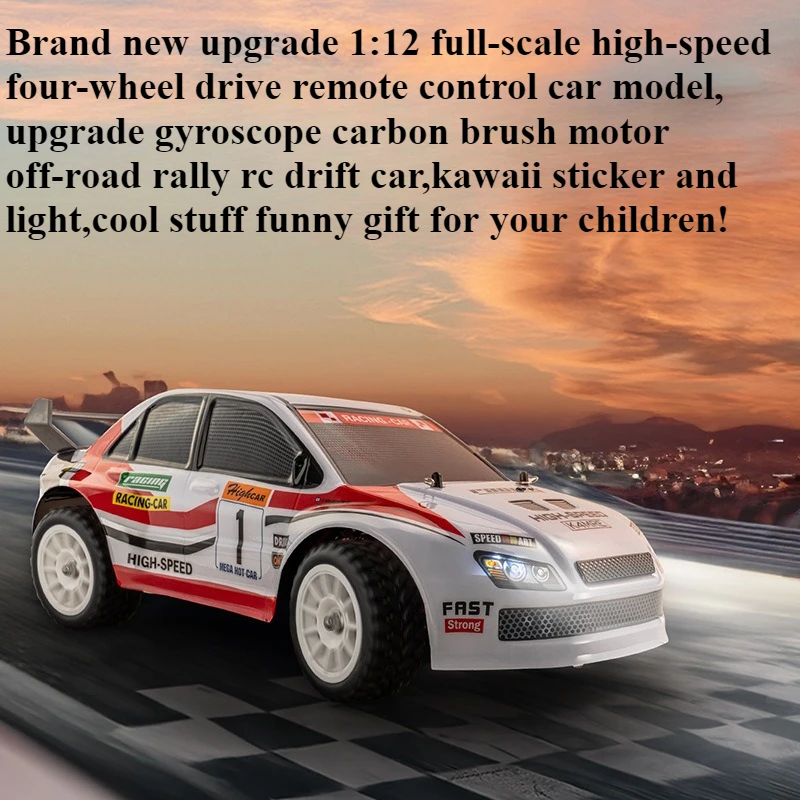 

Cool Stuff Funny Gift-1:12 Full-scale High-speed 4WD Rc Cars for Adults,Gyroscope Off-road Rally Rc Drift Car,Remote Control Car