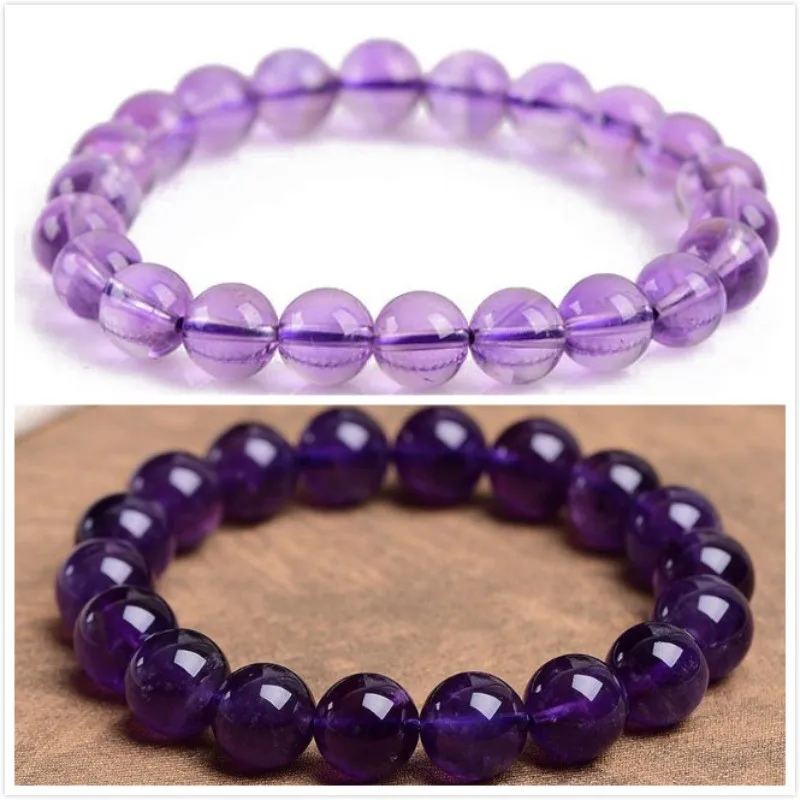 

5A With Certificate Natural Amethyst Bracelets Genuine Crystal
