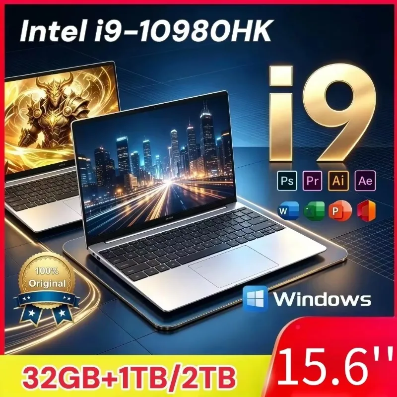 Intel Intel Core i9-10980HK 15.6 Inch Laptop 16GB/ 32GB RAM DDR3 M.2 2048GB SSD Ultrabook Computer Fingerprint Unlock WIFI 5 BT - Aliexpress Deal
