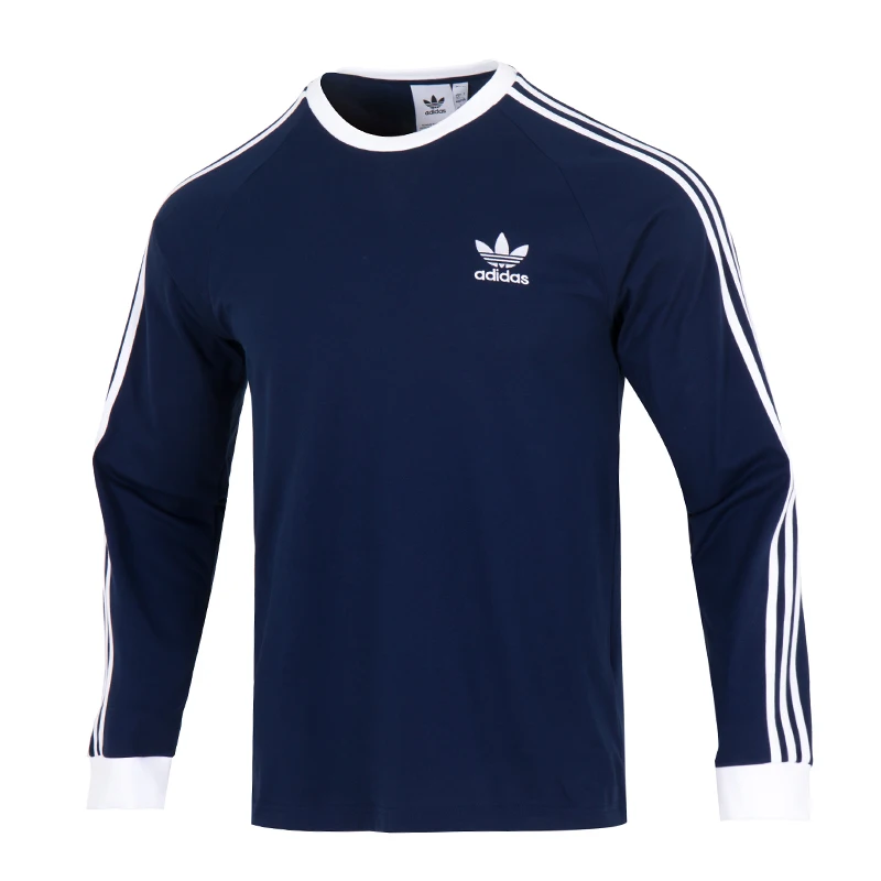 

Adidas Original Men's Long-Sleeved T-Shirt, Trendy, Comfortable, Breathable, Contrasting Color Casual Round Neck Top Im9428
