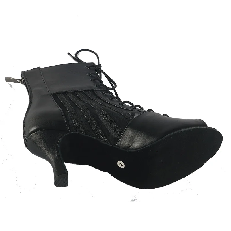 Wedopus femmes paillettes scintillantes personnalisé talon haut 7.5CM Salsa Jazz chaussures de danse talons bottes de danse latine semelle en daim