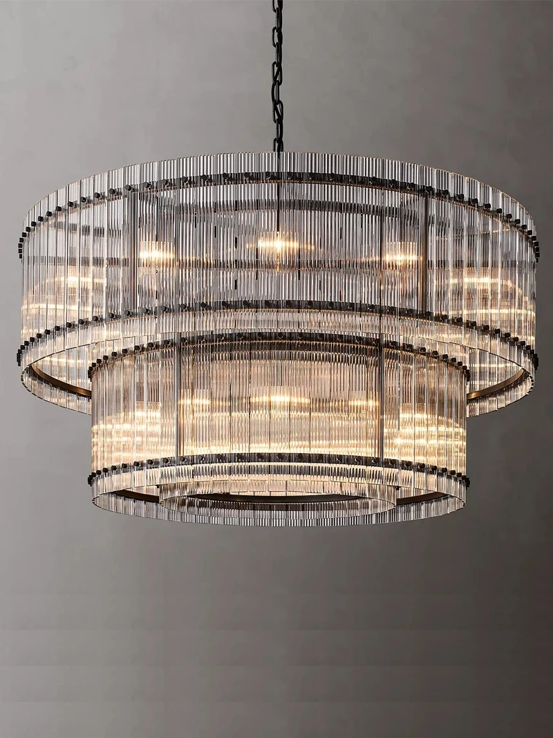 

Luxury Retro Led 2 Layer Crystal Glass Chandelier Chrome Gold Black Chandelier Lighting For Bedroom Living Room Lighting Fixt