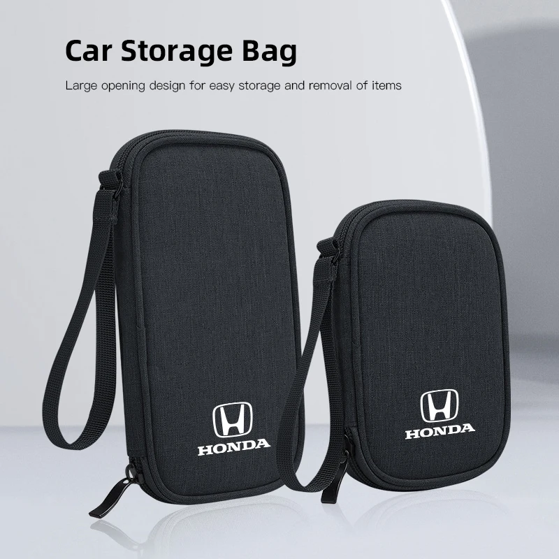 Portable Car Key Bag Earphone Box Phone Data Cable Organizer Case For Honda Civic Fit Jazz Accord Pilot CRV Odyssey Passport Cit