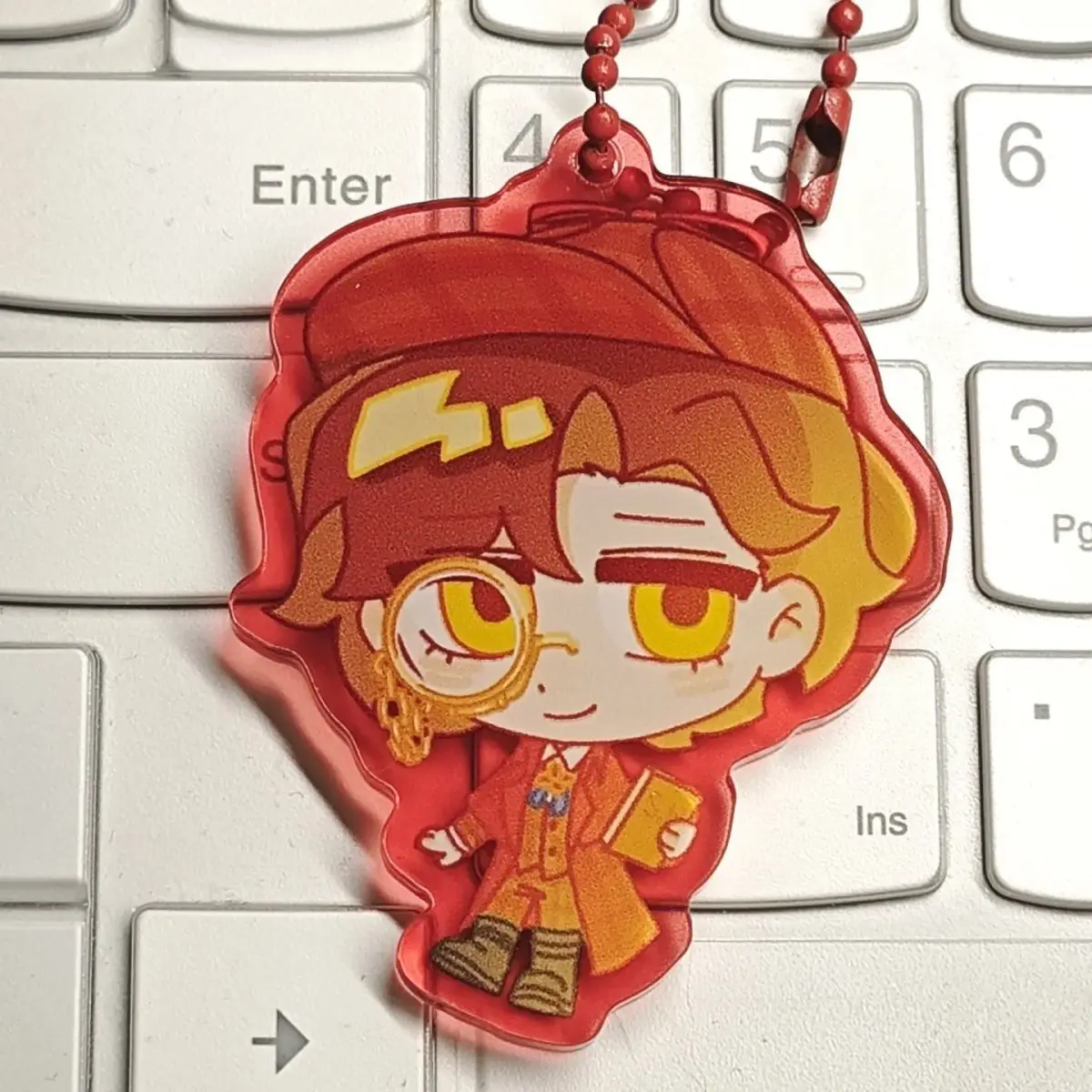 Orpheus Novelist Anime KeyChain ‌Identity V Men Key Chain for Women Cartoon Cosplay Creative Figure Acrylic Keyring Pendant Gift