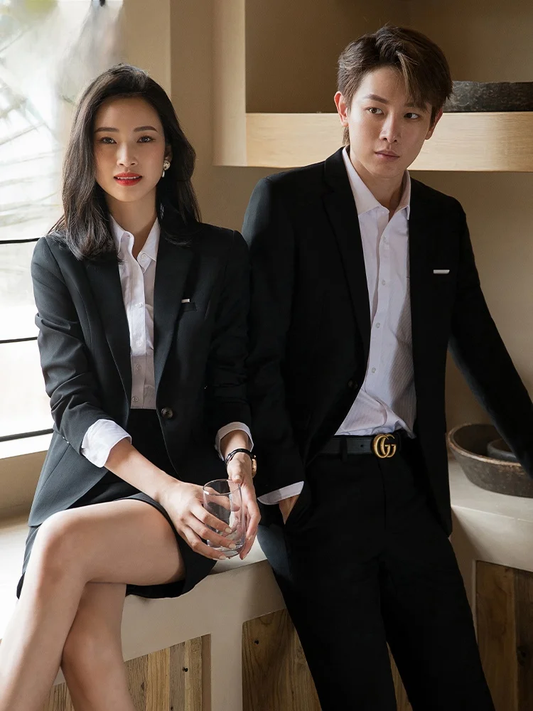 High-End Heren Damespakken Interview Real Estate Busin Manager Werkkleding Formeel Profional Dames Ensemble