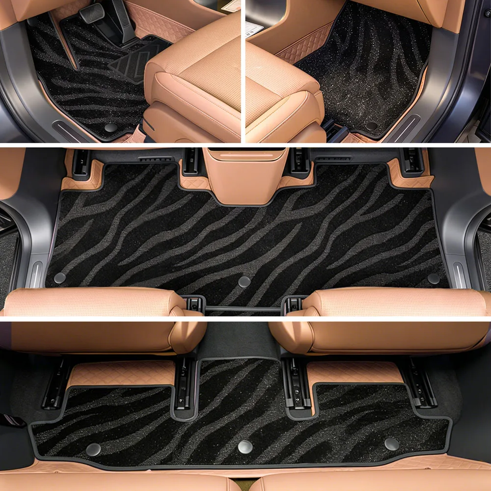 Original Color Leather Foot Pad For Xpeng GX 2026 Interior Modification Accessories Starry Sky Carpet Special Car Foot Mat