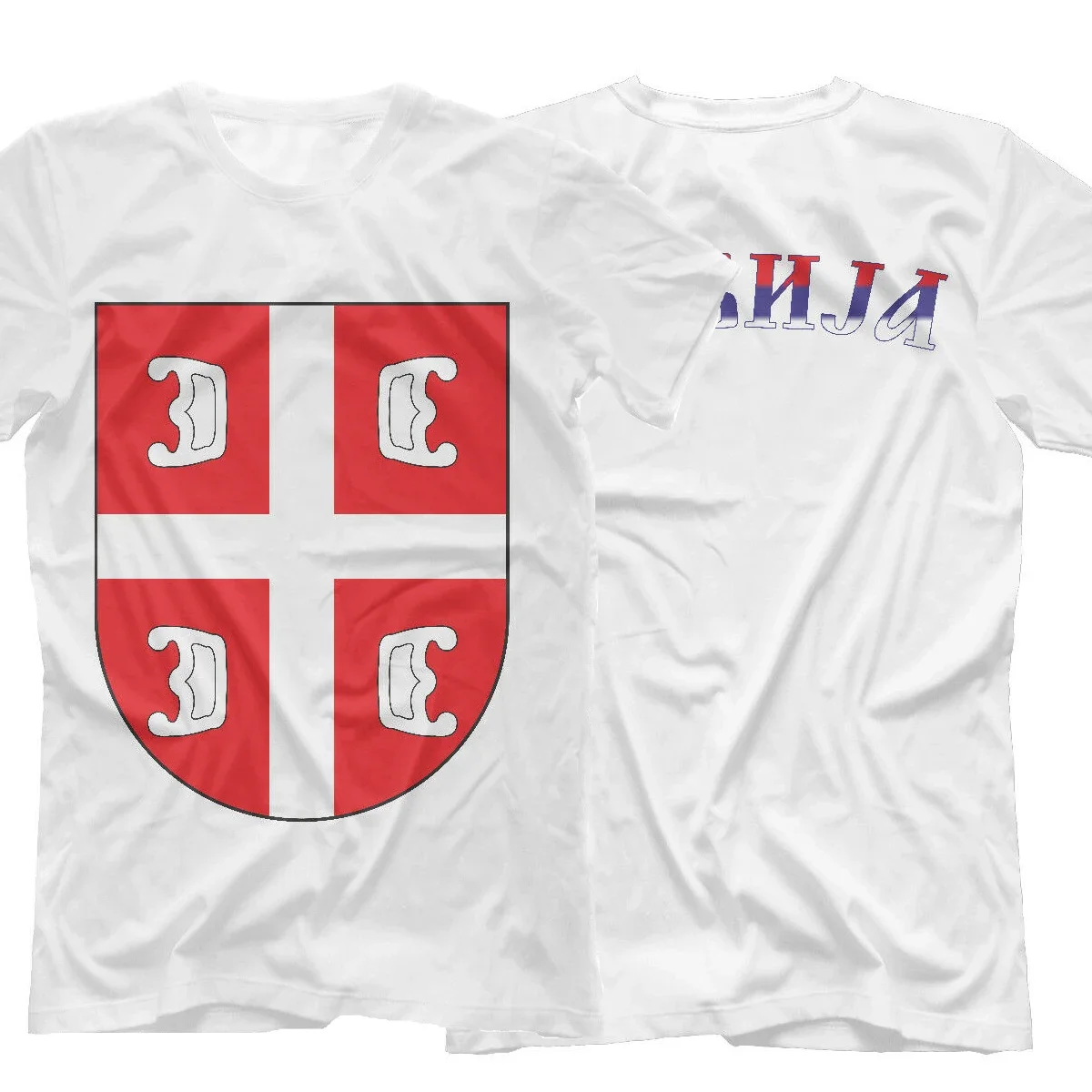 SERG Serbia Belgrade Serbian Shield T-Shirt 100% Cotton O-Neck Summer Short Sleeve Casual Mens T-shirt Size S-3XL