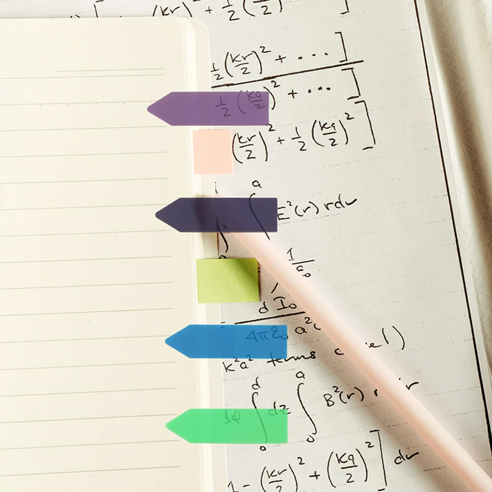 

5 Sheets Creative Label Stickers Page Marking Tools Book Tabs Sticky Memo Pad Paper Markers Self-Adhesive Tabs Office Home Use