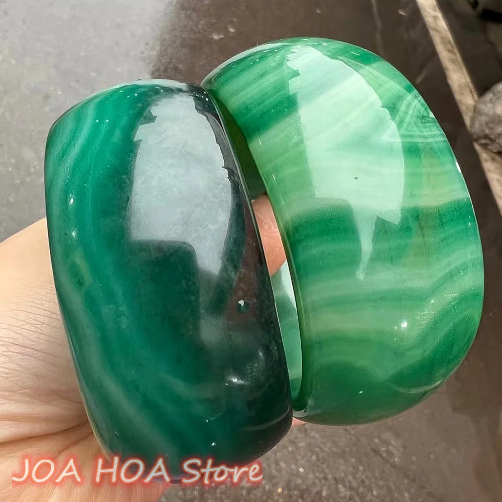 Top Natural Original Texture Perfect Color Bangle Widened 20mm Agate Exquisite Real Jade Bracelet Jadeite Handring Fine Jewelry