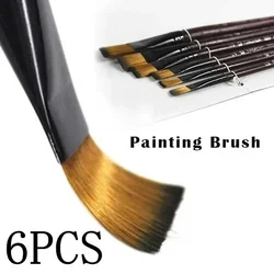 6pcs/set Professional Painting Set  Acrylic Oil Watercolors Artist Paint Brushes Supplies Nylon Wool Brush Art Accessories