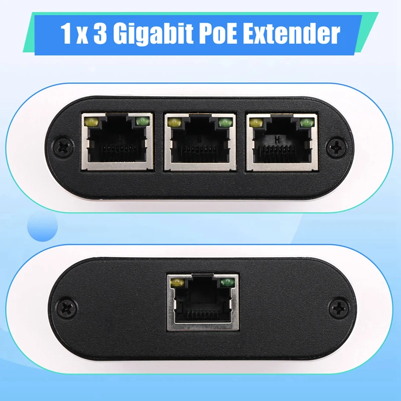 IEEE802.3Af/ที่ 30W เครือข่าย Poe สัญญาณ Gigabit Poe Extender Ethernet Repeater สําหรับระบบรักษาความปลอดภัยกล้อง