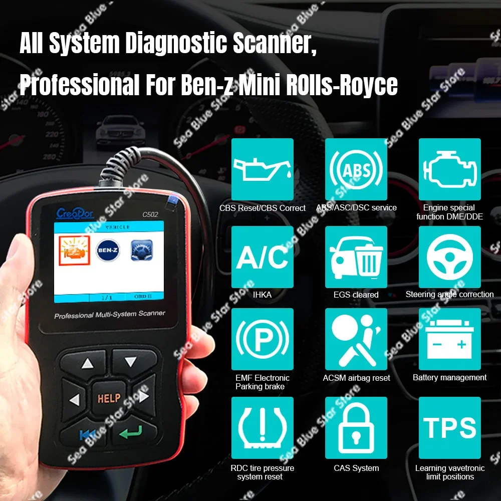 Online Upgrade Creator C502 Mercedes Benz OBD2 Mercedes Benz Car Fault Diagnostic Instrument