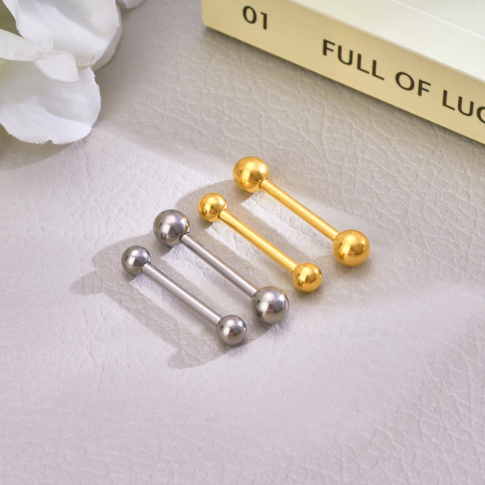1/10 Stück Externer/Interner Gewinde-Piercing-Schmuck aus G23 Titan, 14G 16G, langer Industrial Barbell Ring, Zungenpiercing, sexy Barbell – Detail 16