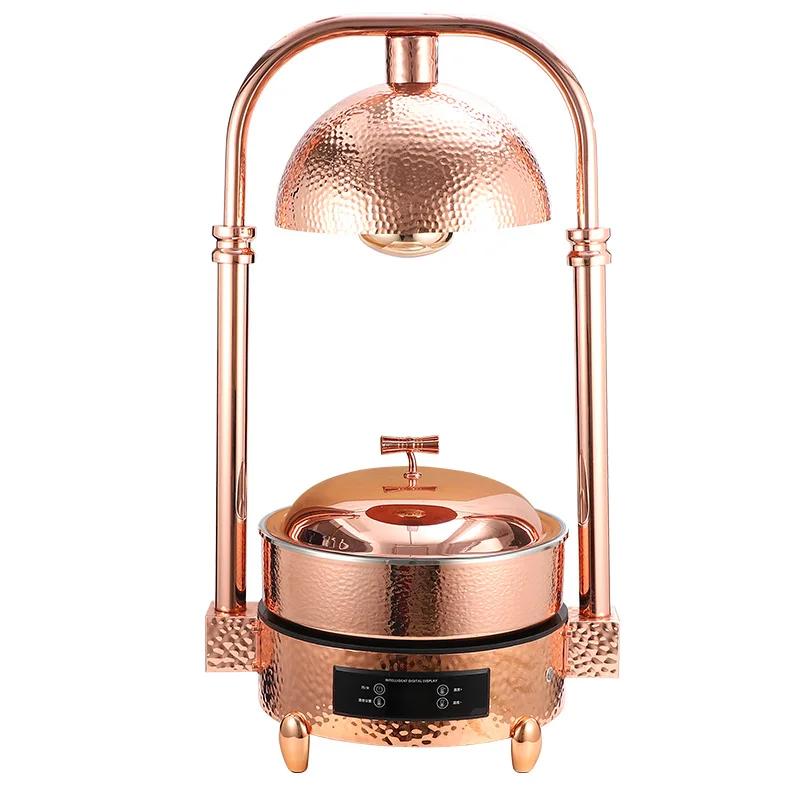 

Light luxury hotel electric heating stainless steel buffet stove food commercial breakfast stove remote control insulation lamp