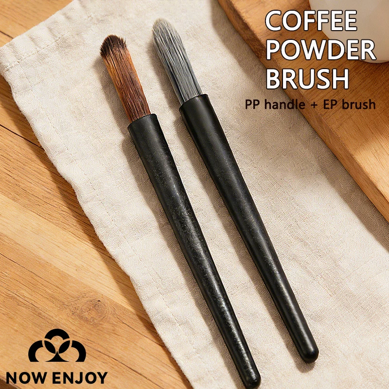 2026 Hard Bristle Coffee Powder Cleaning Brush Plastic Anti-skid Handle Durable Coffee Grinder Brush Coffee Machine Brush Cafe