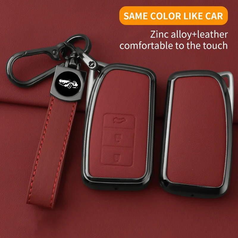 

Alloy Leather Car Key Cover Shell Case for Lexus NX ES UX US RC LX GX IS GS RX 200 350 LS 300h 450h ES300 ES350 Car Accessories