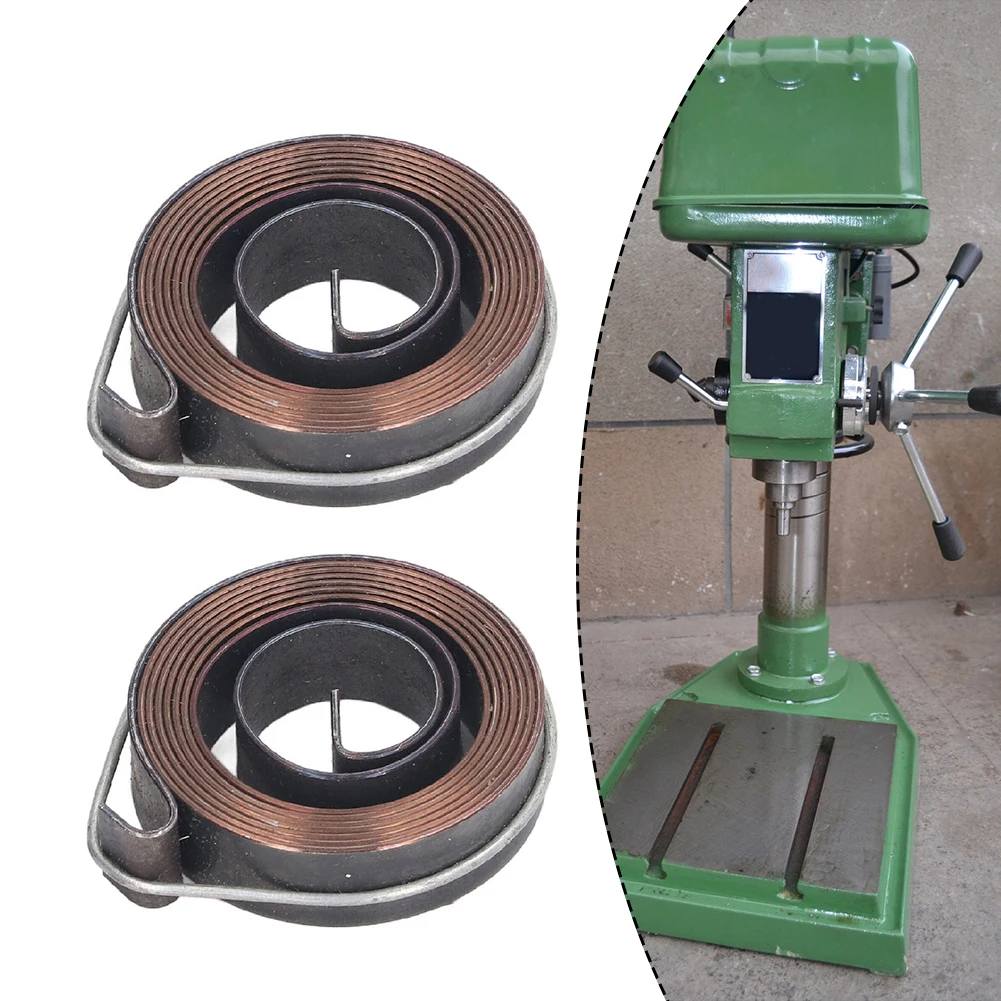 2pc Bench Drill Press Return Spring Steel Coil Spring Assembly 0.7x6x35mm Milling Drilling Machine Springs Drill Press