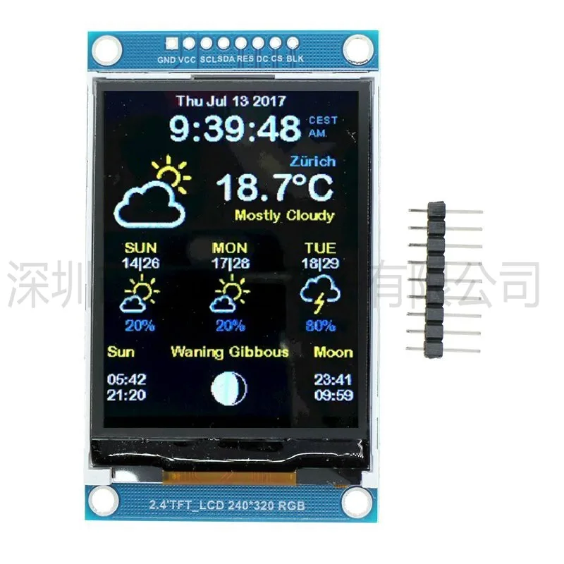 2.4-inch 240x320 Lcd Spi Serial Module Tft Color Screen ILI9341 Driver