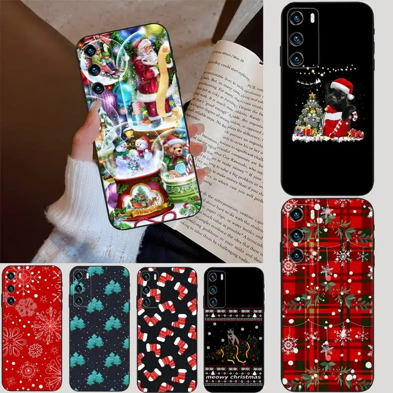Новогодний чехол для телефона Huawei Honor V30Pro V30 V20 V10 30 20 10 9 I S Lite 9X 9C 8X Psmart Z, чехол высокого качества