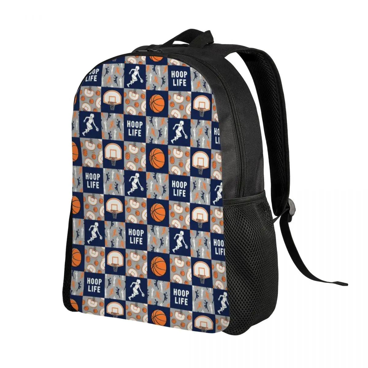 Basketball Life Pattern Backpack for Men Women Water Resistant College School Sport Bag Printing Bookbag