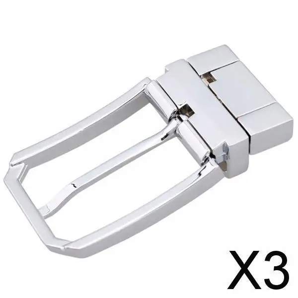 

Metal Belt Buckle Rectangular Pin Style for Men Durable Lightweight Repair Parts Fashion Webbing DIY Cowboy Belt