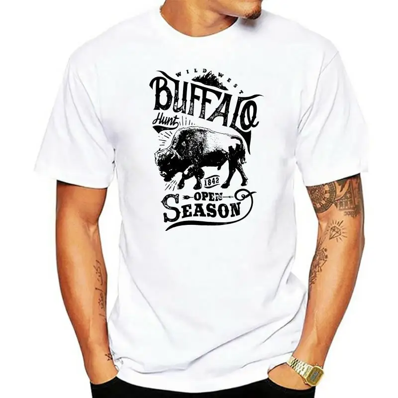 Newest 2022 Men Fashion  T-Shirt 1560 American Buffalo USA American Skull Cowboy Indianer Wilder Western Summer Style