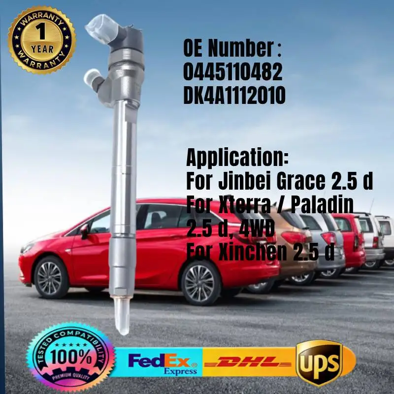 

0445110482 DK4A1112010 Common Rail Fuel Injector for Jinbei Grace 2.5 d Nissan Xterra / Paladin 2.5 d, 4WD Xinchen 2.5 d