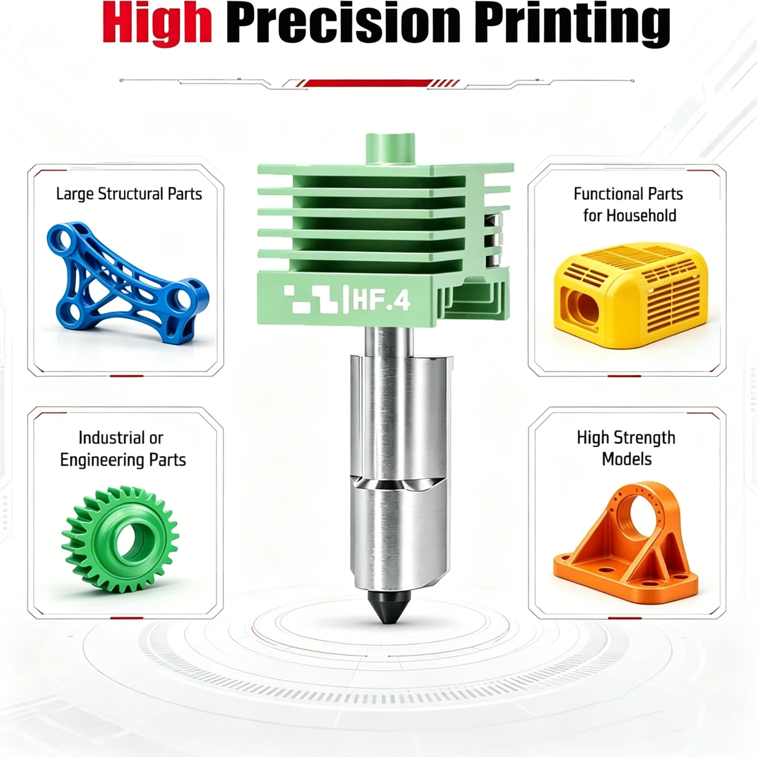 Neuer MPVD High-Flow Hotend für Bambu Lab A2L X2D P2S H2D H2S A1 MINI A1 Düsen-Upgrade Antihaftbeschichtung Hohe Härte 3D-Zubehör – Detail 3