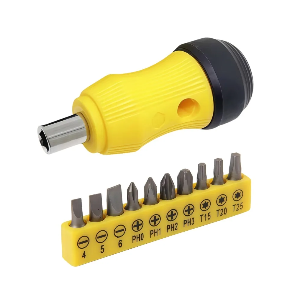 Mini-Schraubendreher-Set mit Phillips-/Quadrat-/HEX-/Torx-Bits mit hoher Härte, 25 mm lang, multifunktional, 1/4-Zoll-Sechskant-Schraubendreher, Handwerkzeuge – Detail 11