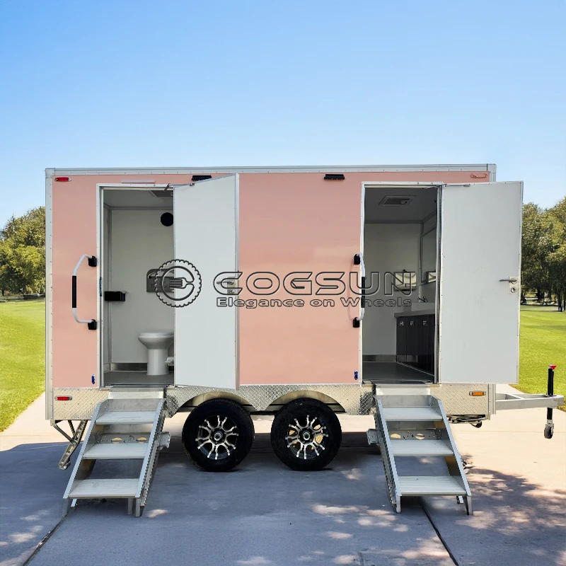 

Smart Luxury Portable Toilet Trailer Mobile Restroom Trailer for Public Use at Sports Stadiums and Large Arenas