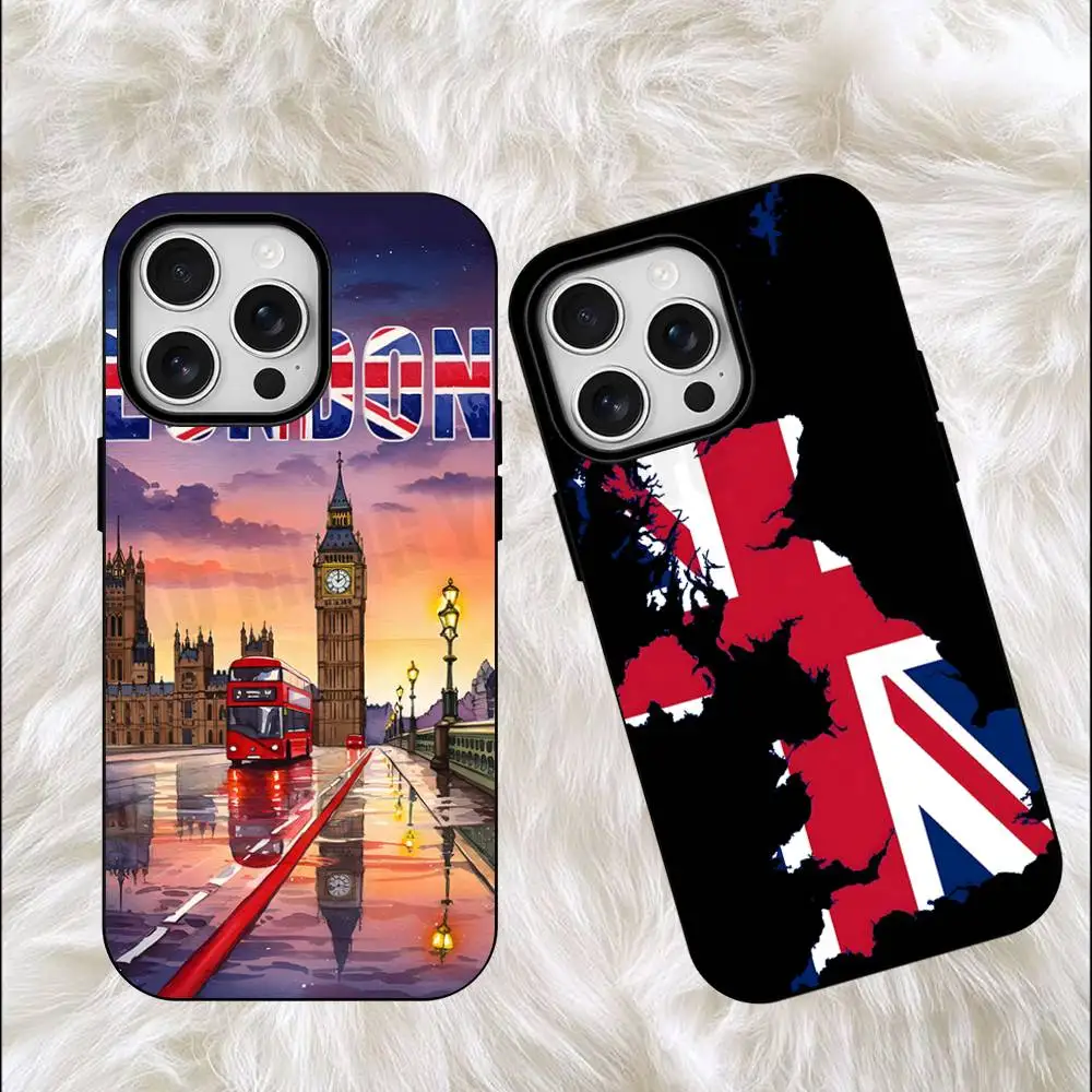 England Flag Matte Magnetic For Case For iPhone 18 17 16 15 14 13 12 11Pro Plus Mini Max Frosted Cover